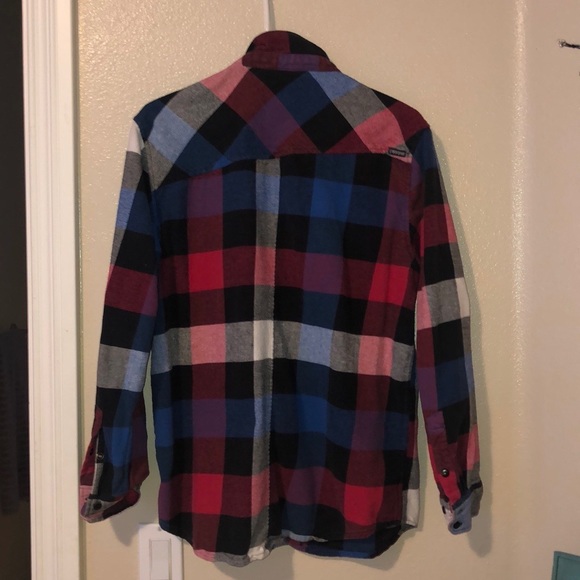 2FOR22$ VINTAGE MULTICOLOR FLANNEL BUTTON UP MENS - Picture 5 of 5